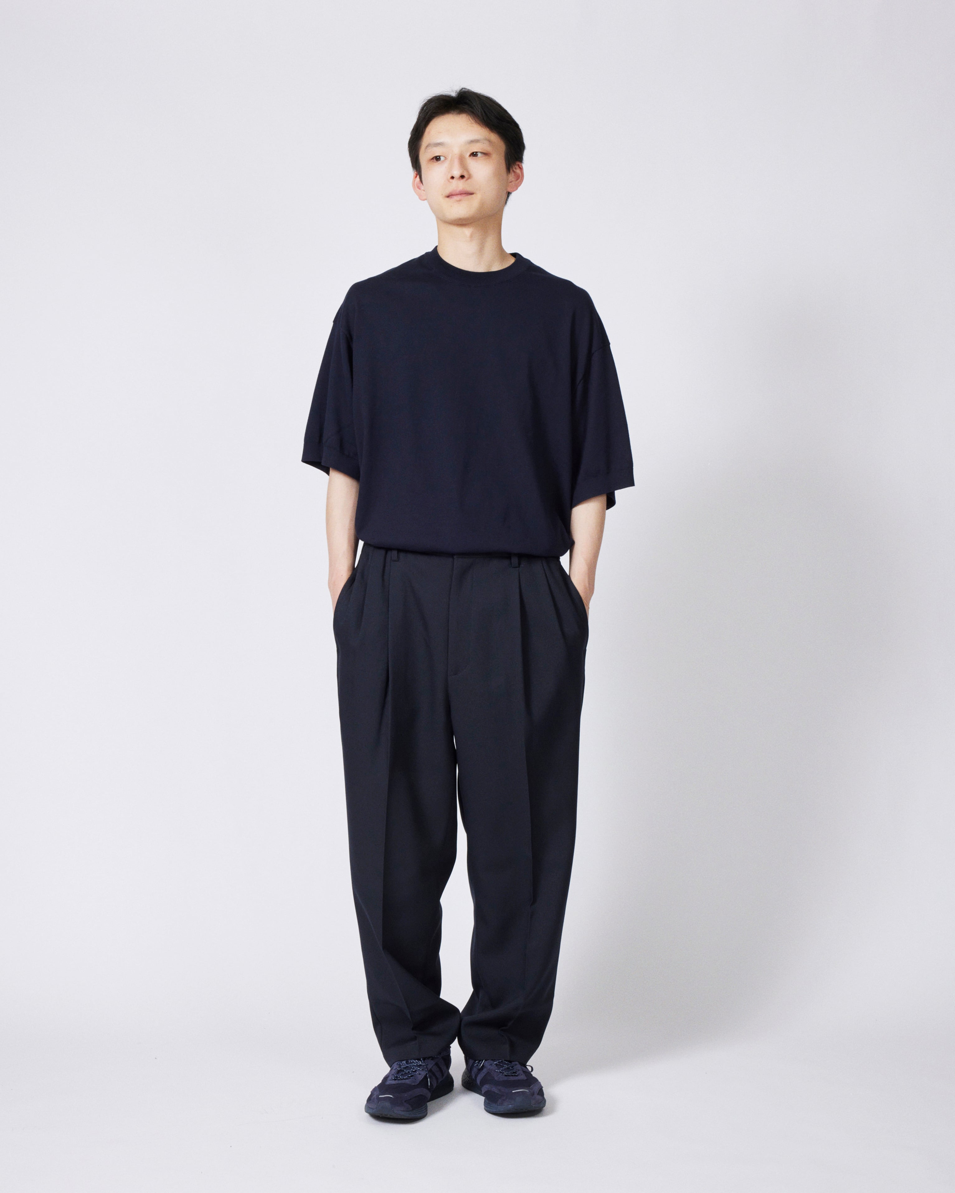 everyone polyester twill chef pants (NAVY) | everyone