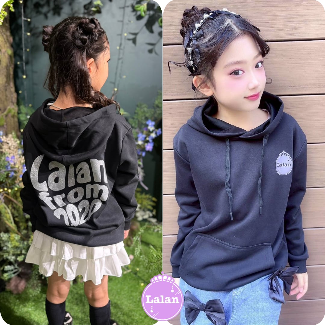 S-XL] Lalanグリッターハートパーカー ① | Lalan kids