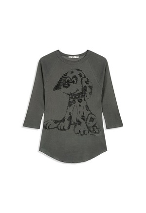 [OPEN YY] PET CLUB DALMATIAN DOODLE TEE, CHARCOAL 正規品 韓国ブランド 韓国通販 韓国代行 韓国ファッション オープン ワイワイ 日本 店舗