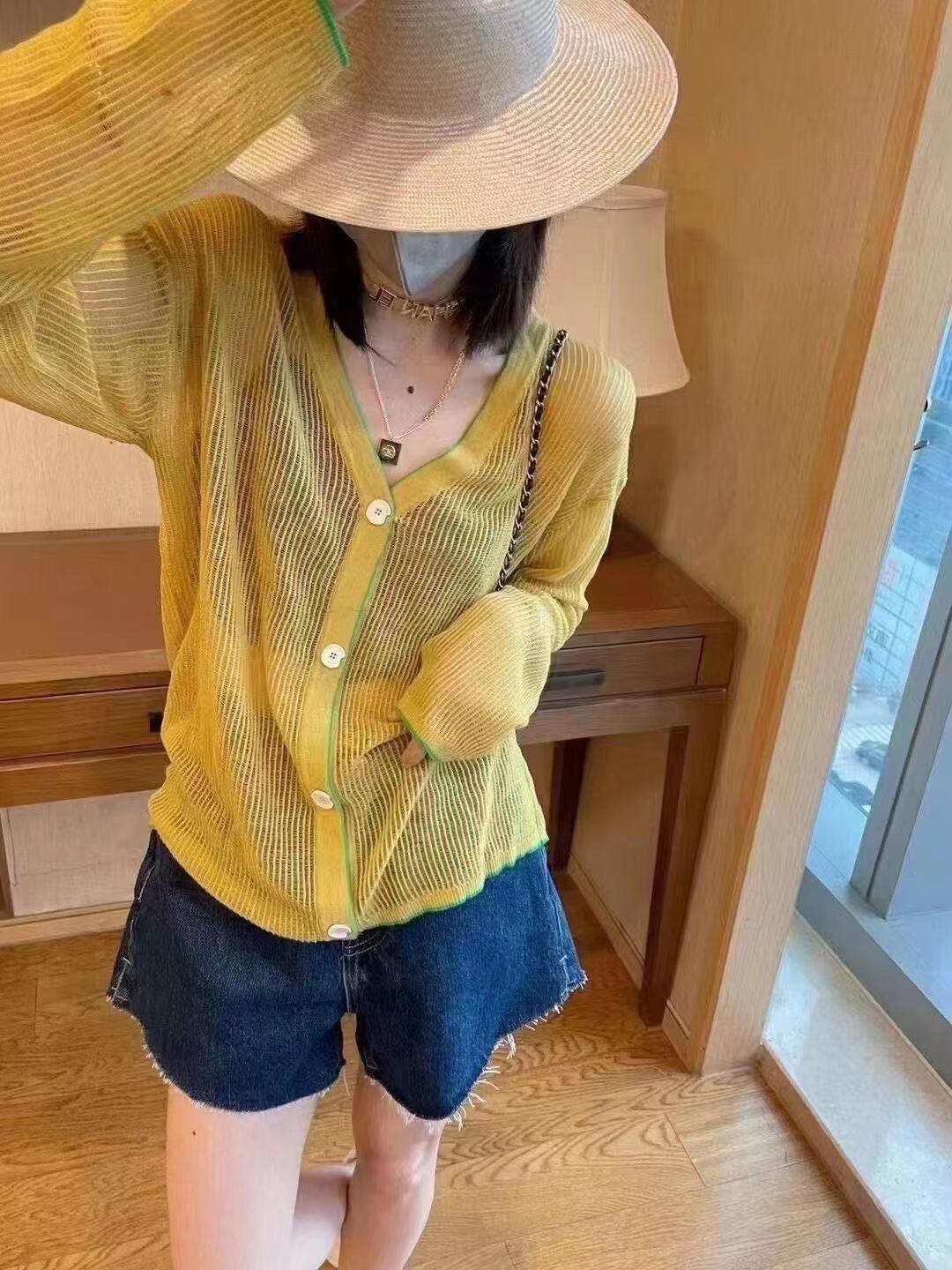 シアーニットカーディガン　AJ111-253