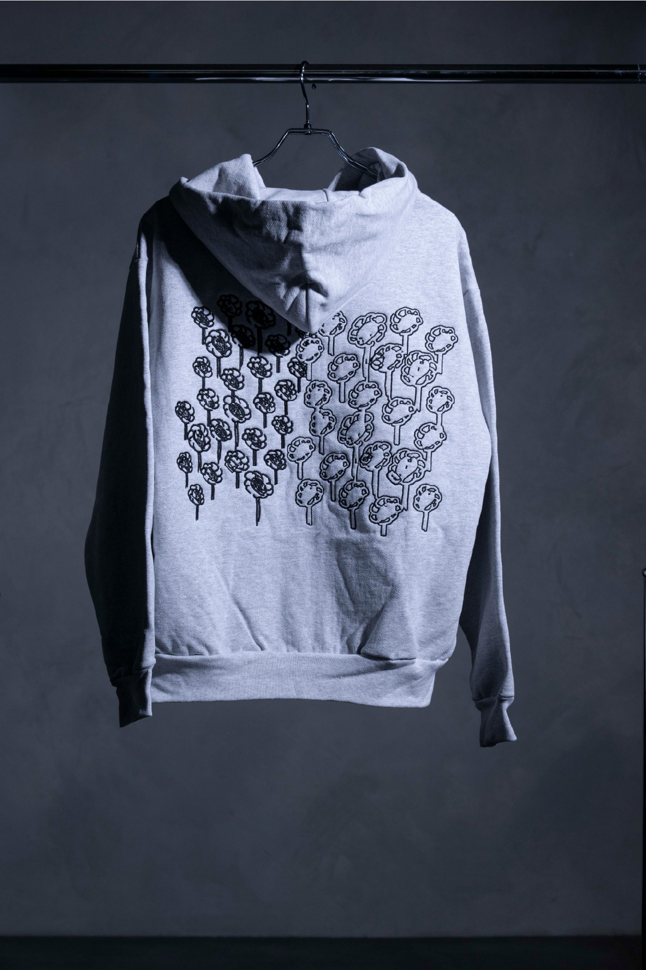 25AWG06-お花Hoodie ZIP UP