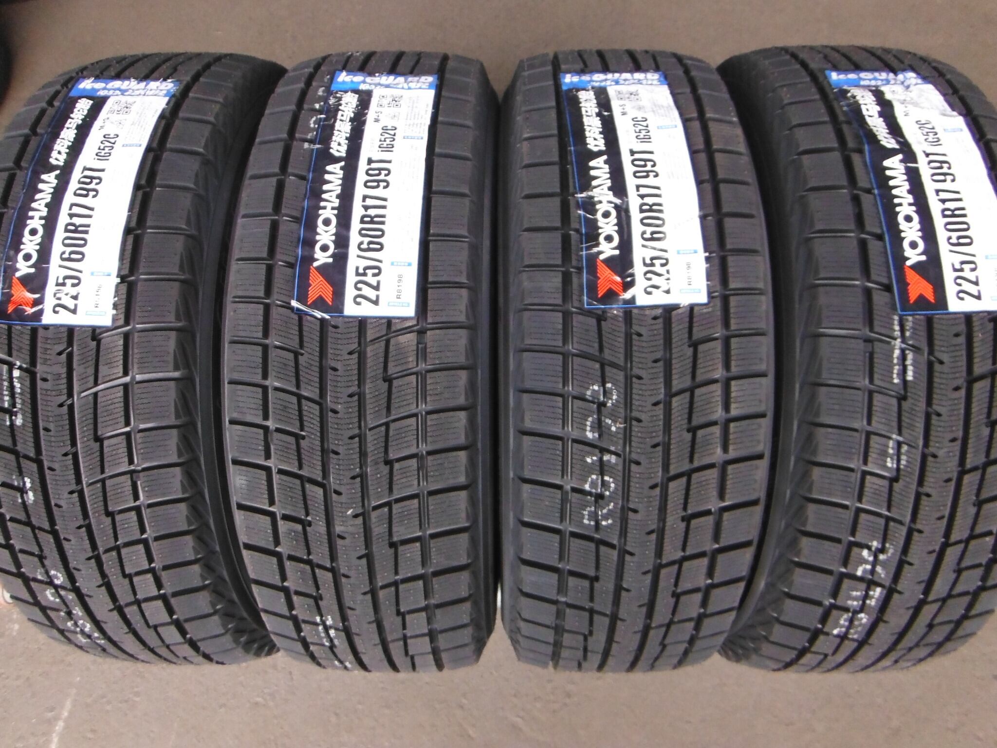 BP18 新品 4本SET 送料無料・消費税込み! 2025年製 225/60R17 99T YOKOHAMA ヨコハマ アイスガード ICEGUARD IG52C スタッドレス