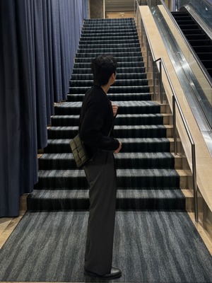 Basic One-Tuck Semi Wide Slacks(3color)