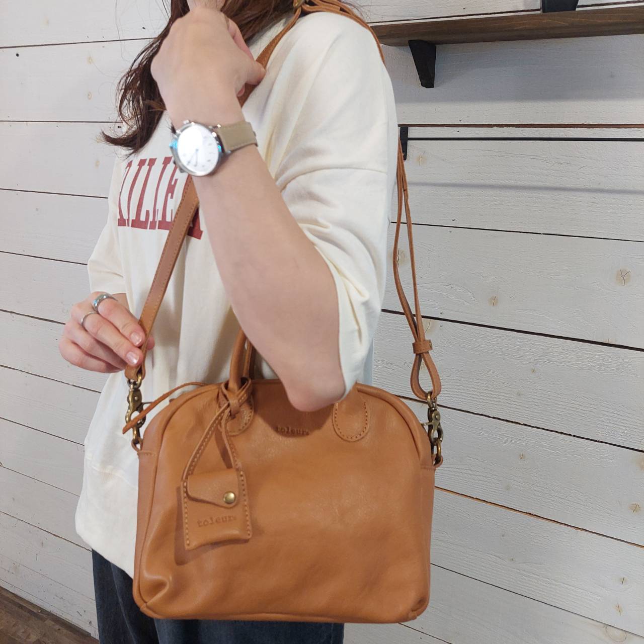 toleurカウレザー2WAYミニボストンBag  P-570