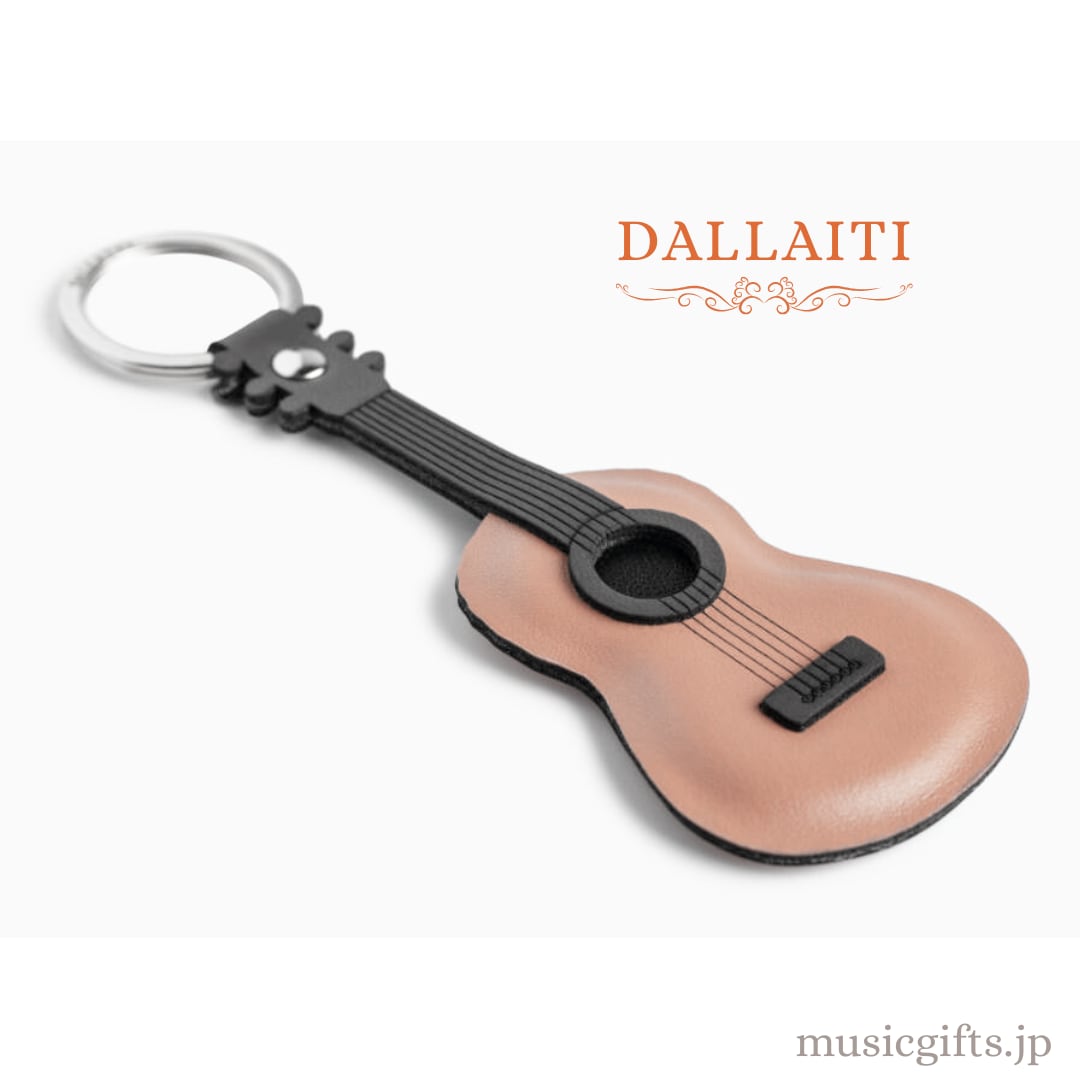 DALLAITI イタリア製レザーキーホルダー ギター