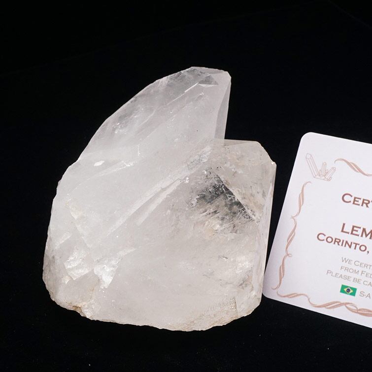 レムリアンシード 水晶 原石 ツインクリスタル ブラジル ミナスジェライス州 コリント産 証明書付属 一点物 281-260