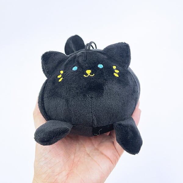 クマアンドベアープロデュース まんまる黒猫 ぬいぐるみ 猫 ストラップ