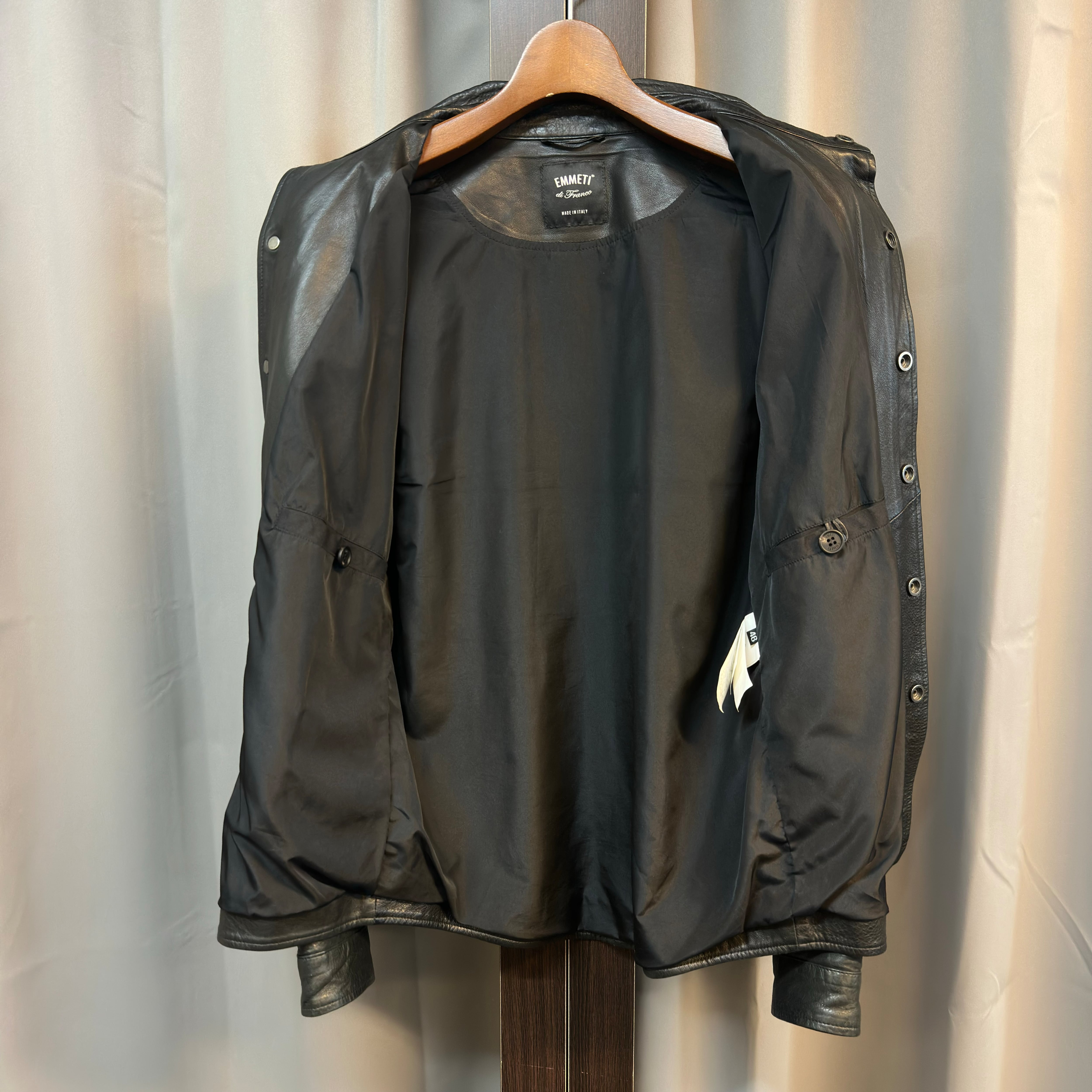 EMMETI BLACK LEATHER SHIRT《46》 | safarionline