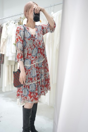 flower frill dress