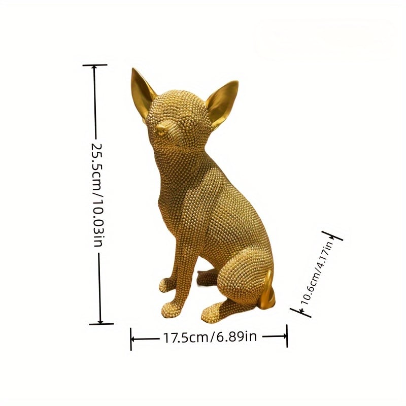 オブジェ チワワ 犬 エレガント ビーズ 装飾 おしゃれ かわいい