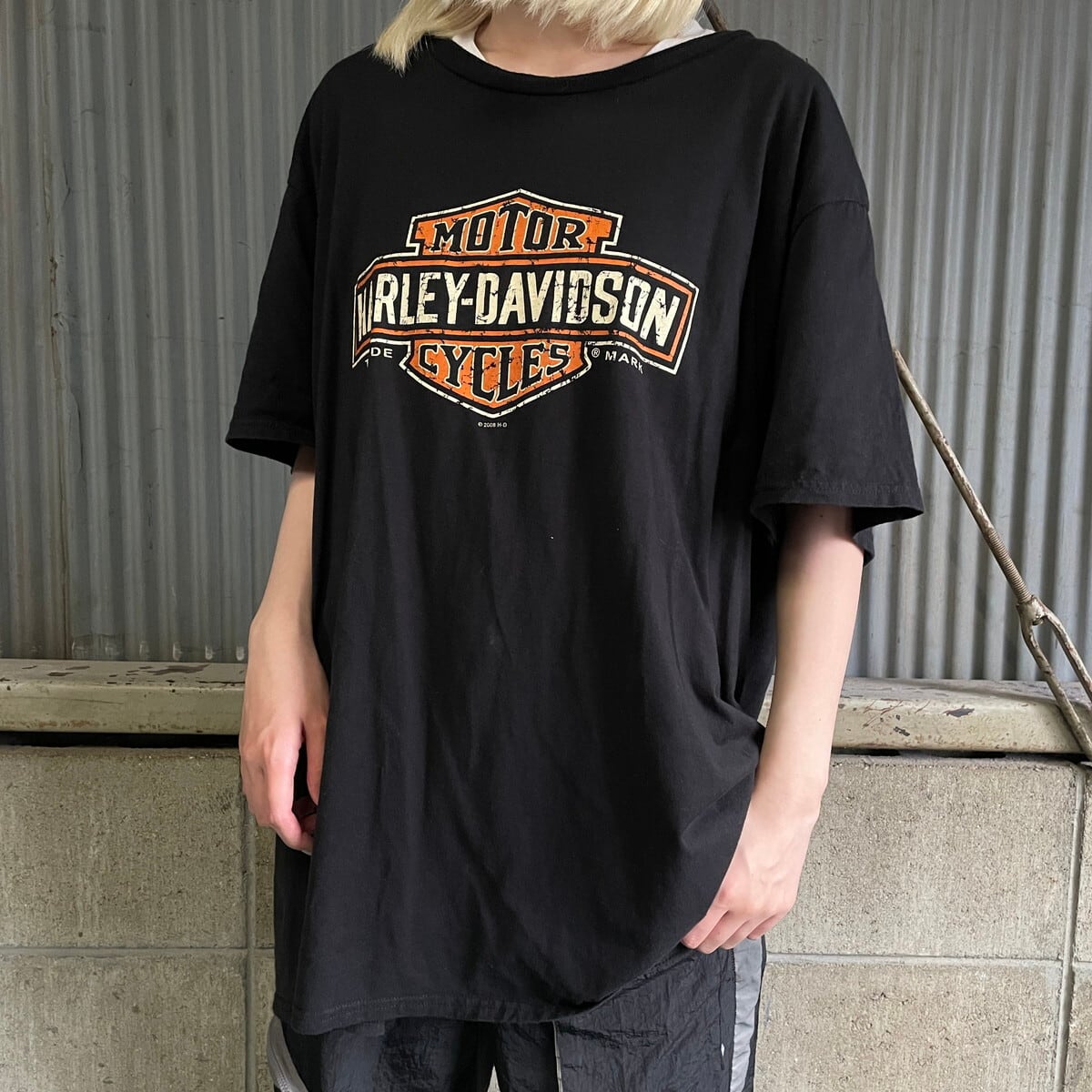 ビッグサイズ Harley-Davidson ハーレーダビッドソン プリント Tシャツ