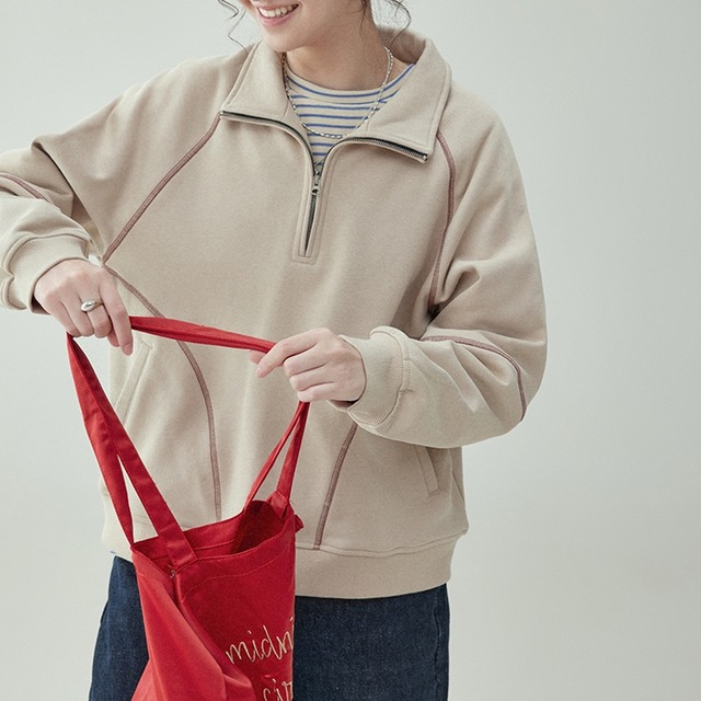 ハーフジップスウェット　MR0196