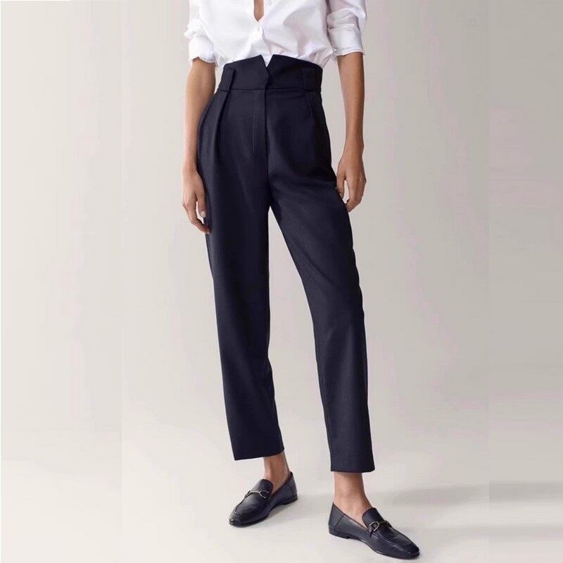 cross waist casual pants W00251