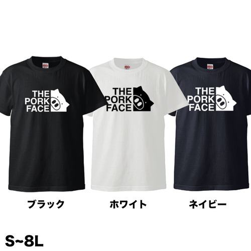 【メンズロゴ大】THE PORK FACE 半袖Tシャツ(S〜8L)
