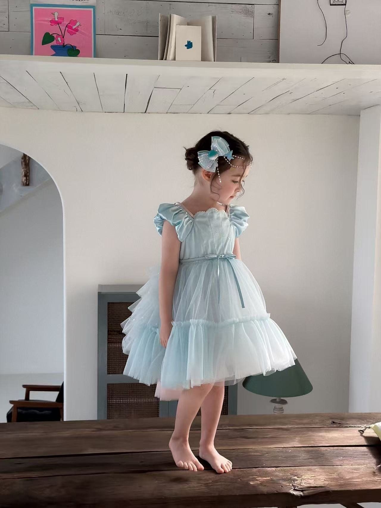 [aiai] Blue Fairy Tutu Dress Hairpin Set-up / [아이아이] 블루페어리튜튜원피스헤어핀세트