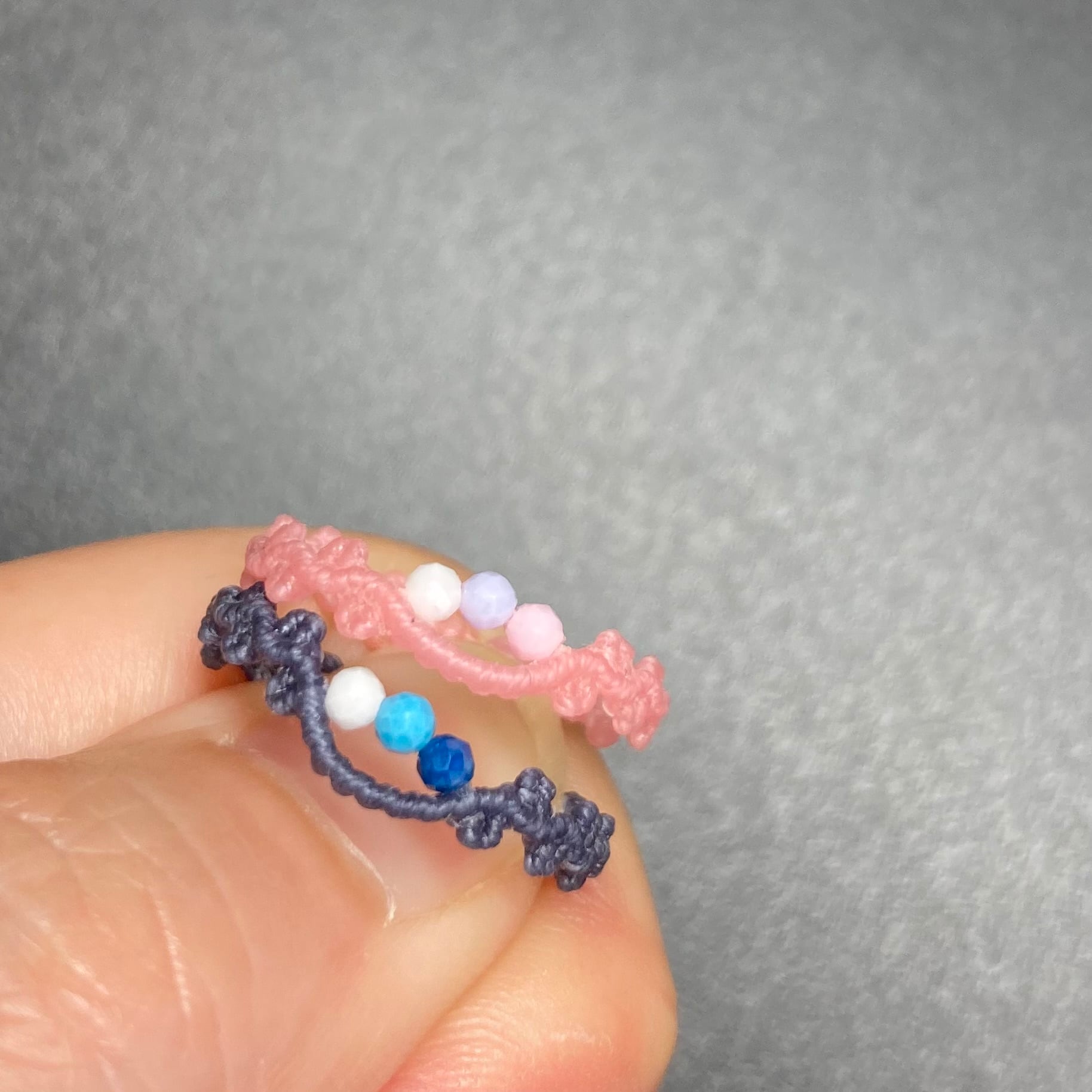 マクラメリング｢birthstone｣カイヤナイトL | canari