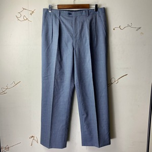 old CHRISTIAN DIOR plaid pattern wide slacks