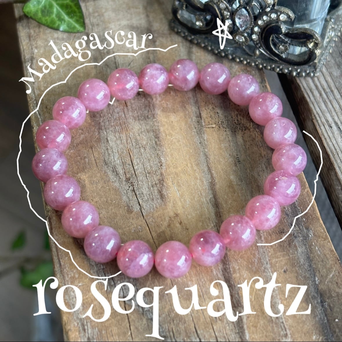 マダガスカル産ローズクォーツブレスレット | 大阪梅田、中崎町の淡水