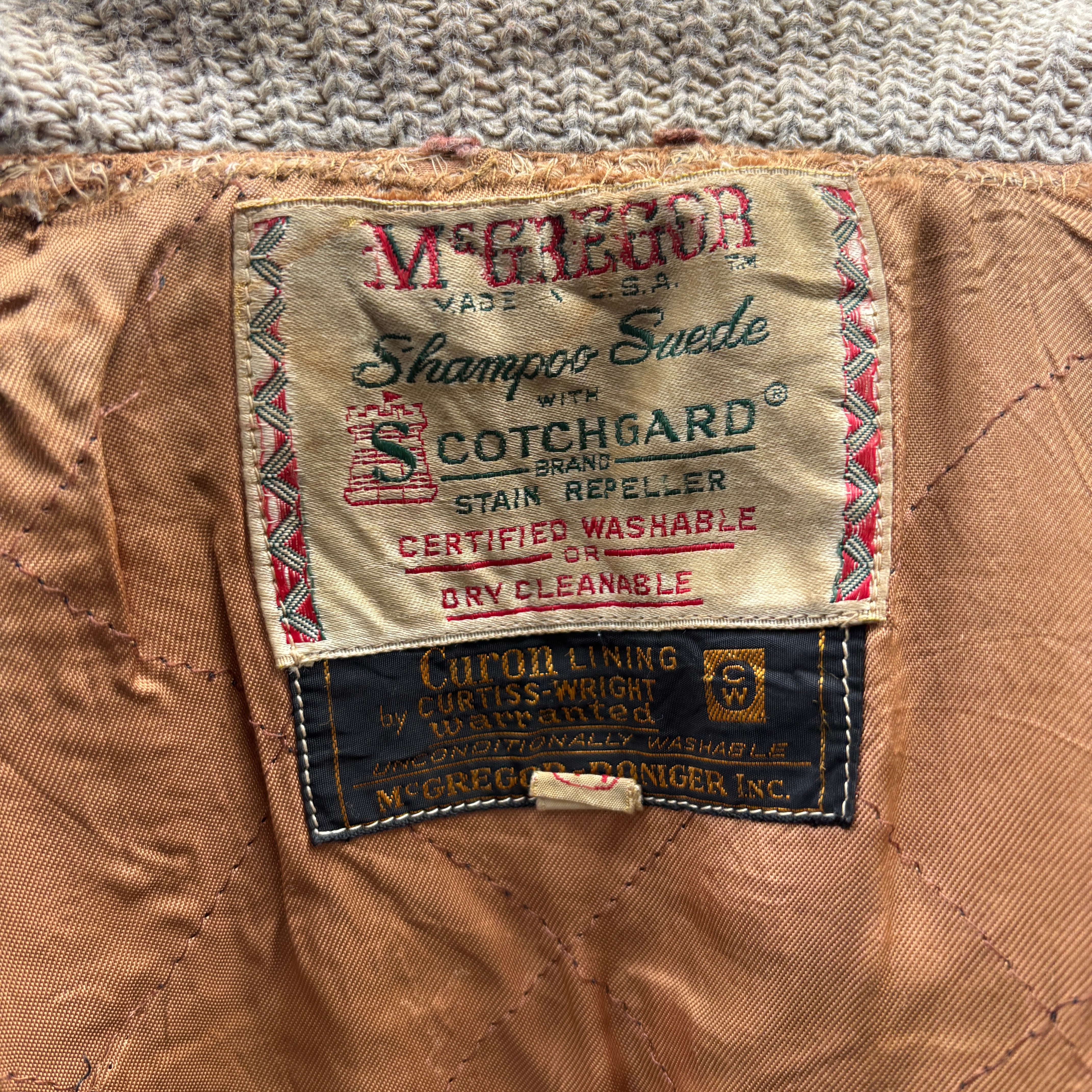 50s USA製 McGregor マクレガー レザー スウェード スポーツジャケット