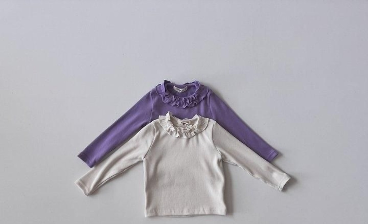 ルプティモ / le petit mo / オブスリブフリルTシャツ / 韓国子供服 / キッズ / 26winter〖取寄〗*XS~XL*