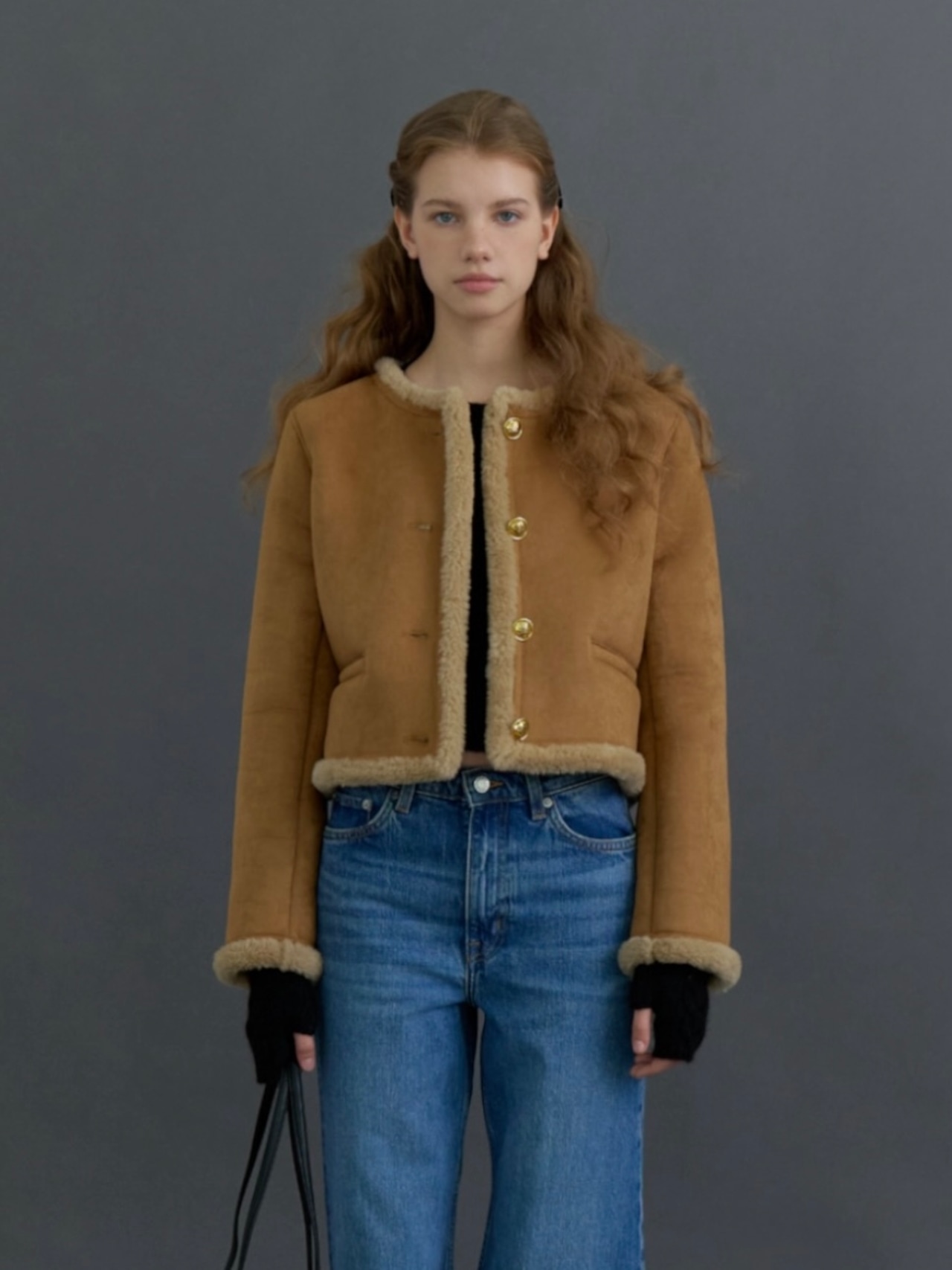 (予約) forest / Shasha shearling jacket 2color