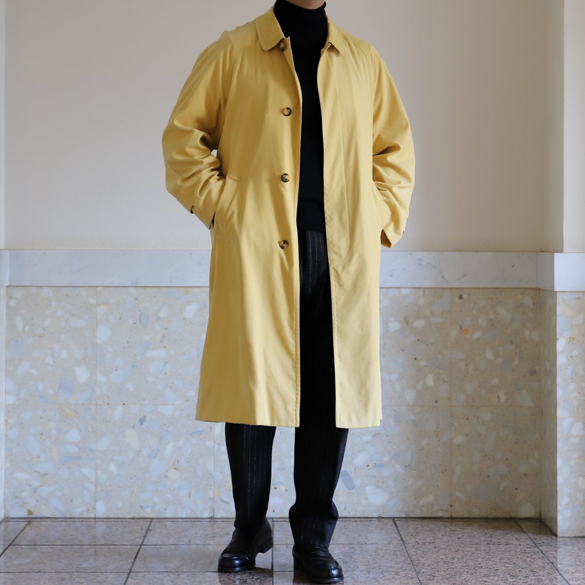 ANREALAGE 21ss コート　薄手　モード　ドメブラ 極美品】HERMES Special raglan coat trench coat made in France