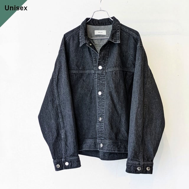 olun デニムジャケット Petrole 12.8ozデニムブルゾン 12.8oz denim omit blouson （Black