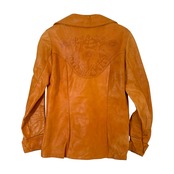 70s vintage Santa Fe 70's joan lober USA製 ペイント スエード レザージャケット 9/10