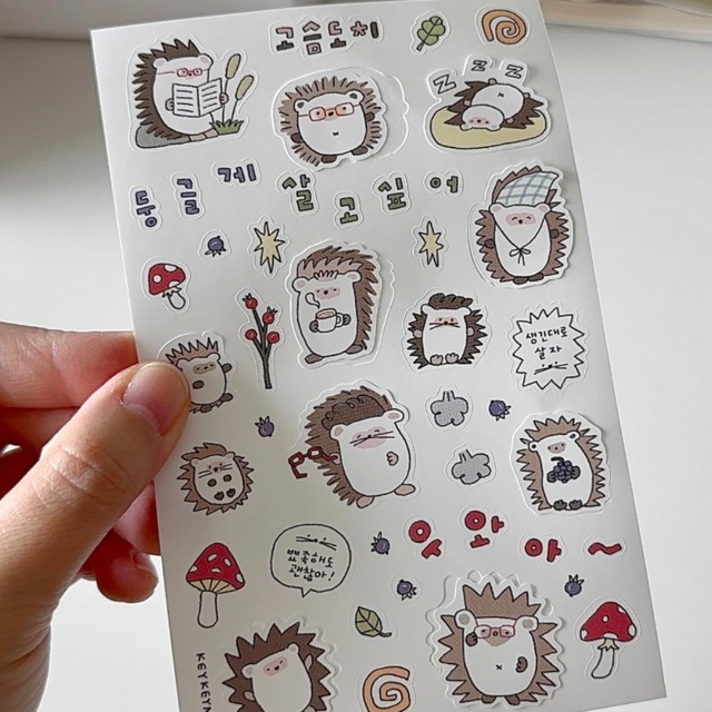KEYKEYMADE 〔sticker -ハリネズミ-〕