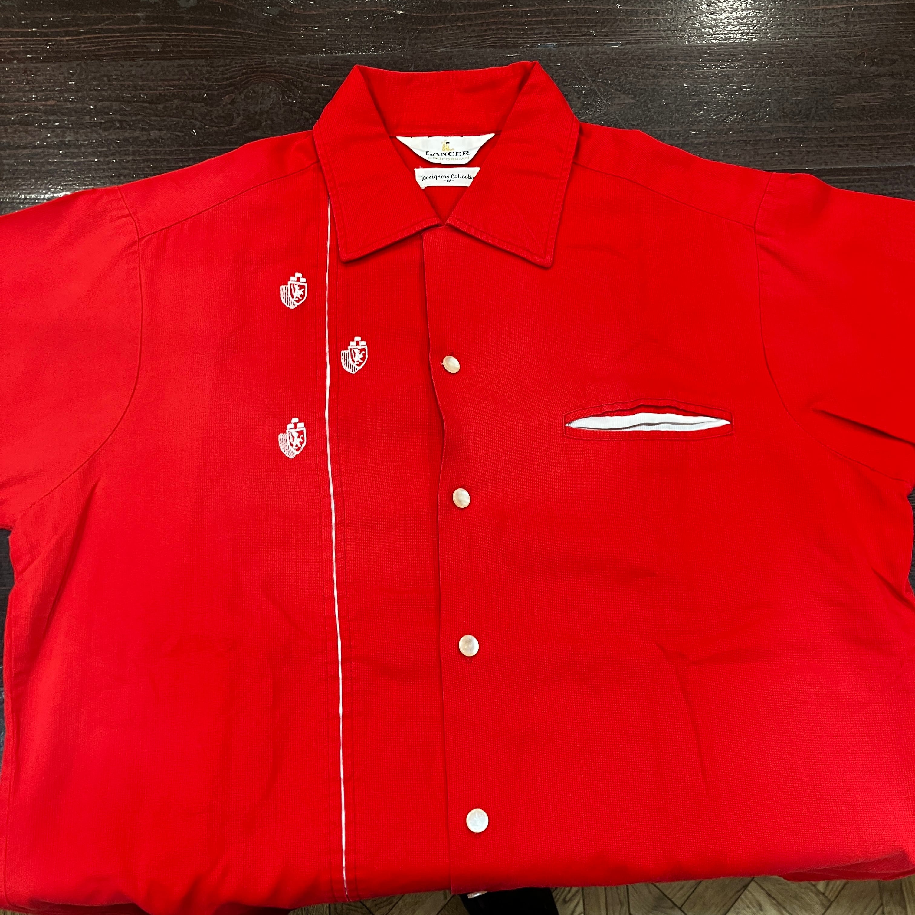 トップス 60s lancer s/s rayon shirt 1960'S LANCER S/S RED COTTON SHIRT | safarionline