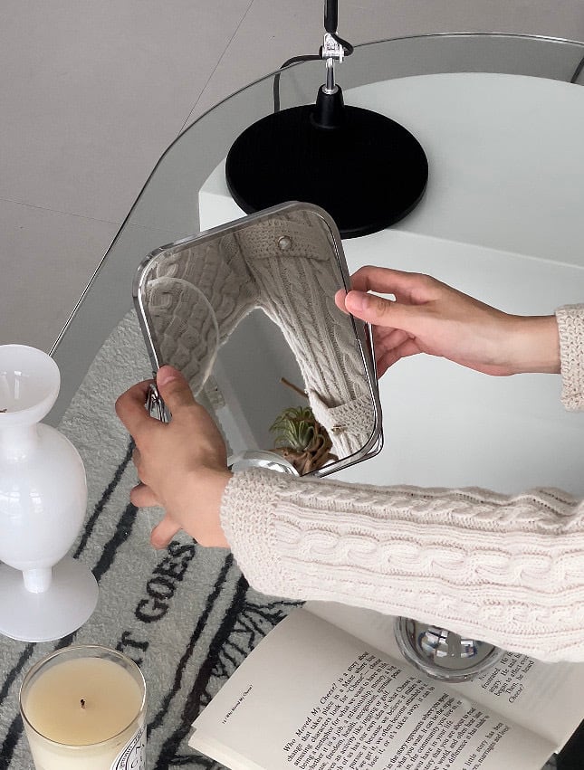 mid-century silver mirror 2types / ミッドセンチュリー シルバー