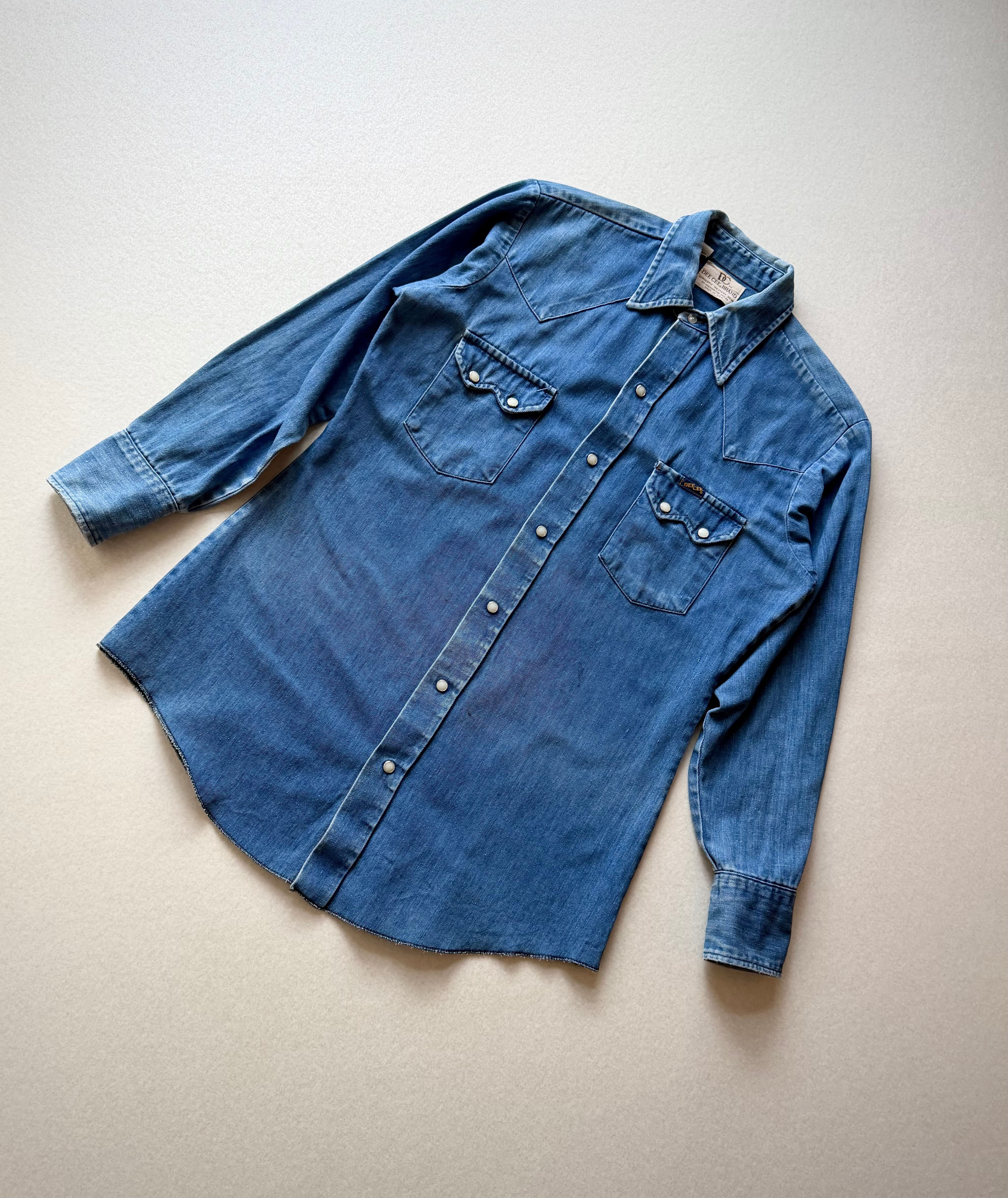 60s USA製 “ WRANGLER ” 27MW BELL-TAG DENIM WESTERN SHIRT VINTAGE