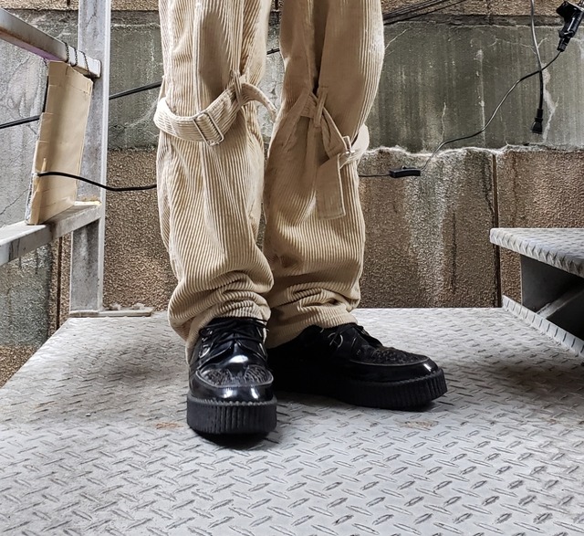 80s Shellys London Creepers Shoes シェリーズロンドン ラバーソール パンク テッズ Lithium Clover Over Dover