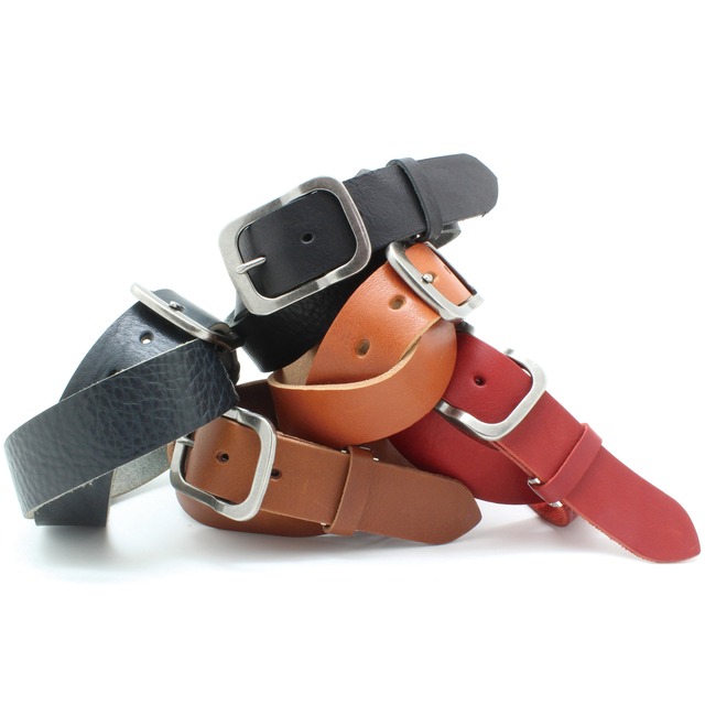 LOCAL WORKS　栃木レザーベルト　047L　”バケッタレザー”使用　デフォメーションギャリソンバックルベルト　帯幅4㎝　男女兼用　バックル交換可能　長さ調整可　レザーベルト　革ベルト　ベルト　シュリンク加工