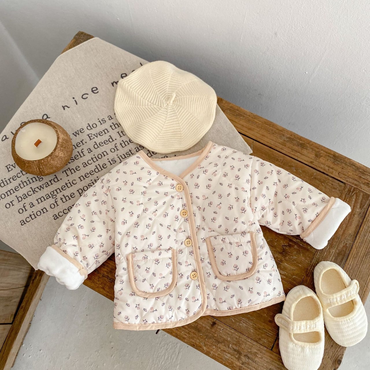 small floral print quilted jacket│ コート ジャケット 女の子 