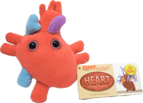 Old Stuffed Toy: Giant Microbes(Heart）