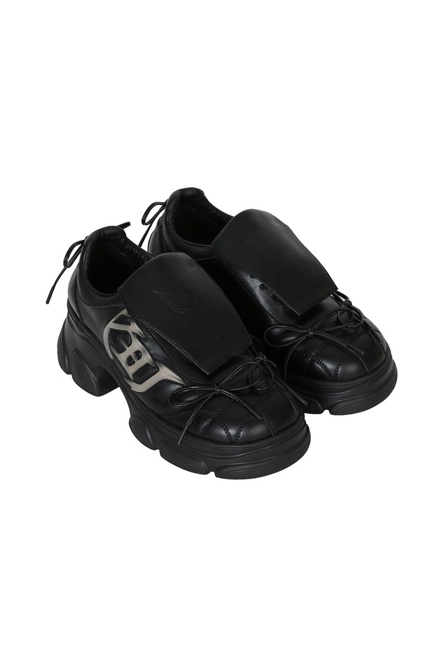 [l.e.e.y] [HARDWORKUP X LEEY] RIBBON PLATFORM SNEAKERS BLACK 正規品 韓国ブランド 韓国通販 韓国代行 韓国ファッション LEEY YEEL 日本 店舗