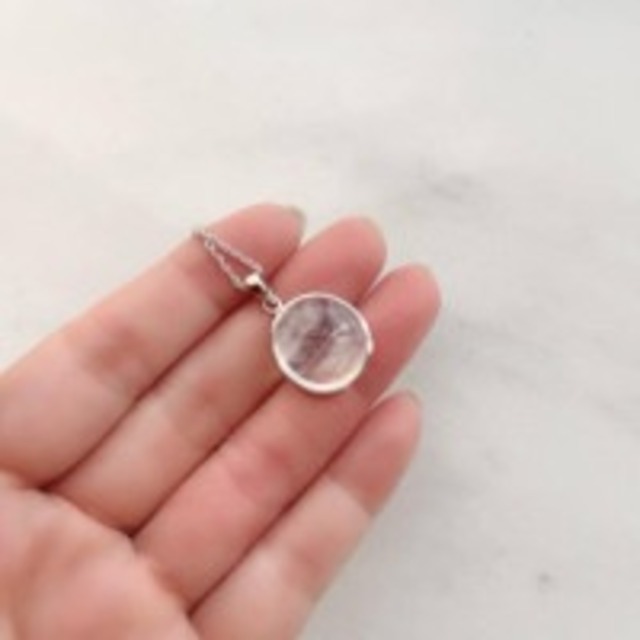 【超美石】エンジェルラダークォーツ　ペンダント（チェーンつき）　4194