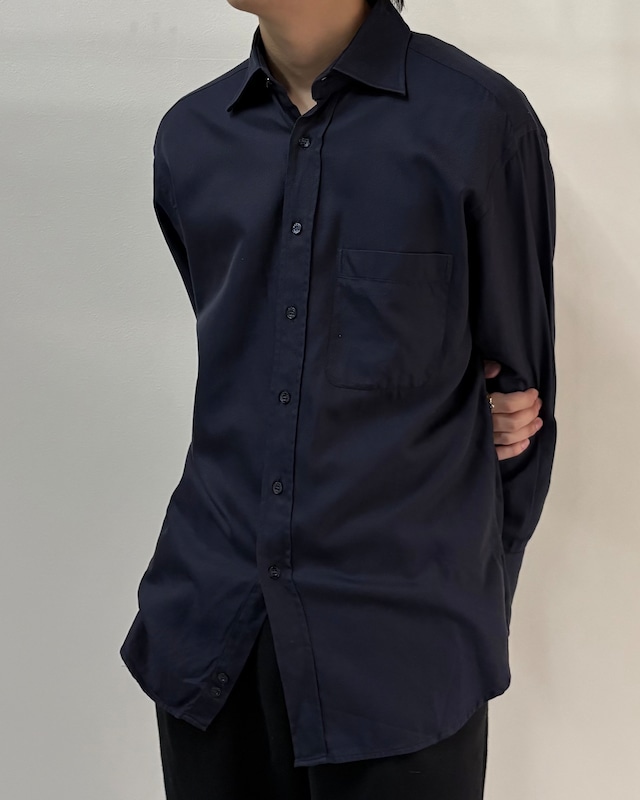 【GUCCI】navy cotton twill shirt