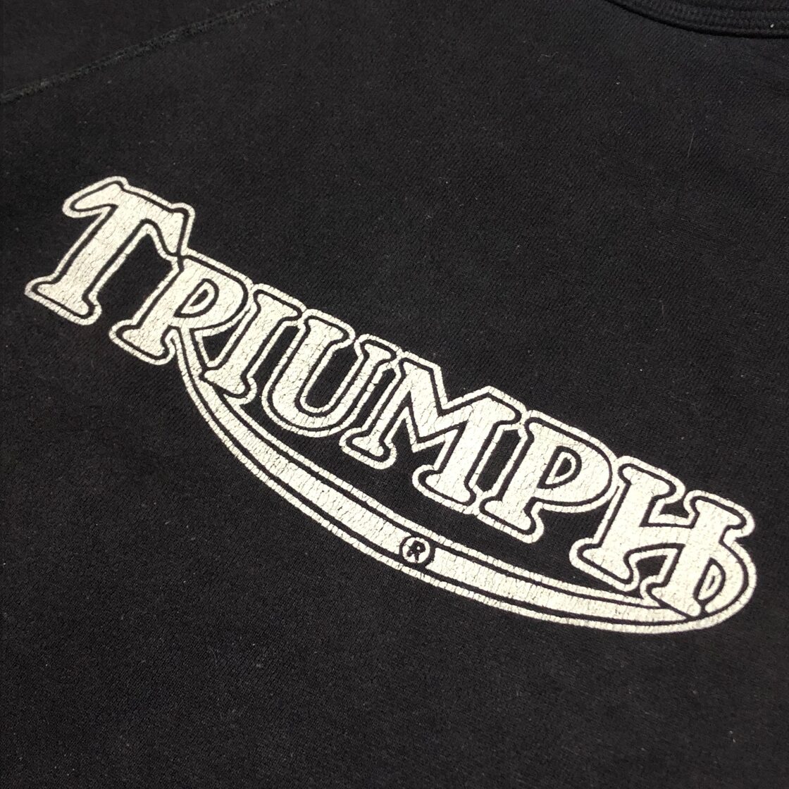 60s 70s ヴィンテージ トライアンフ 半袖スウェット TRIUMPH Black 