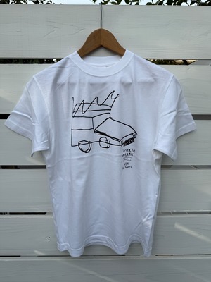 Car White Tシャツ (Black Ink)