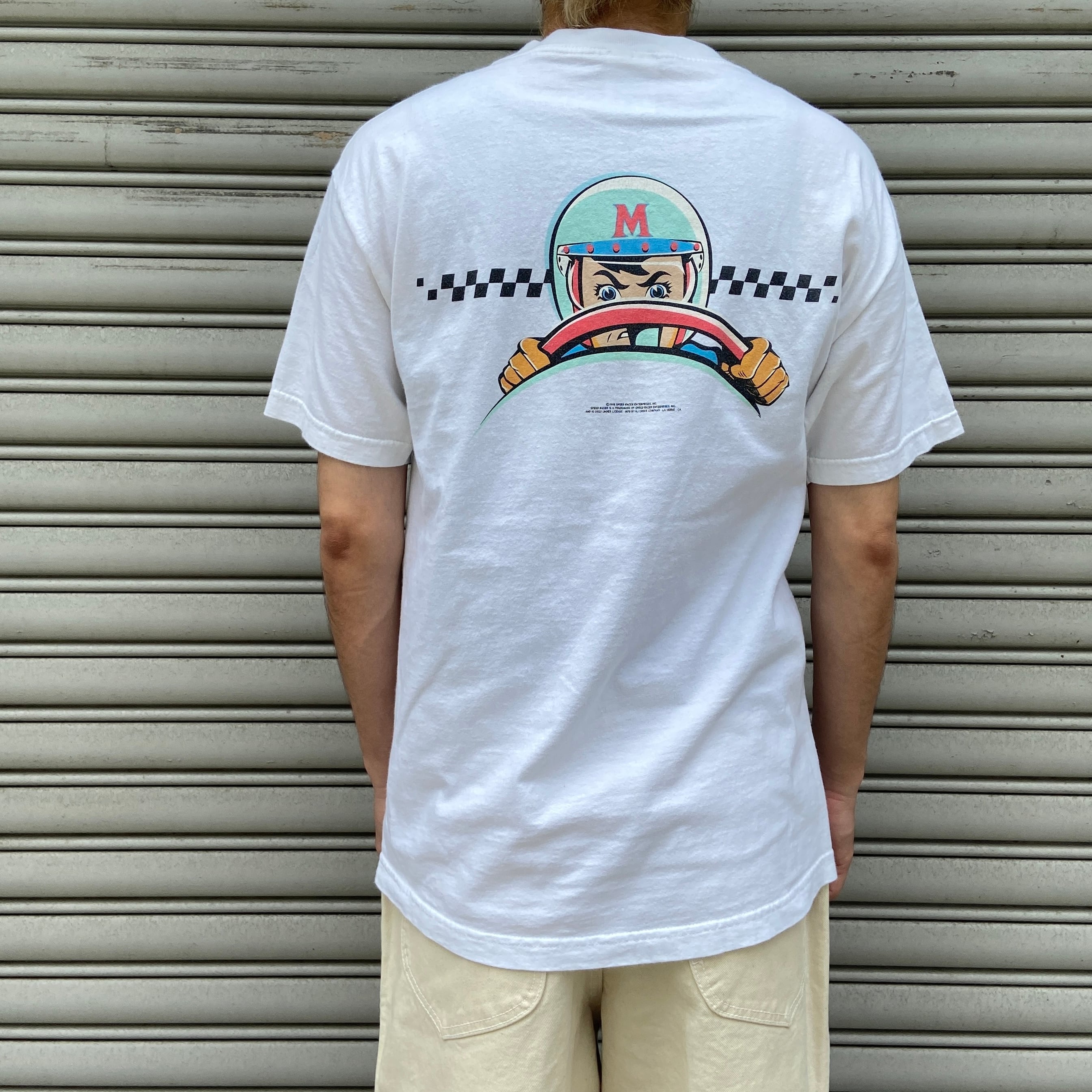 90s USA製 スピードレーサー マッハゴーゴー アニメTシャツ 白 | 古着