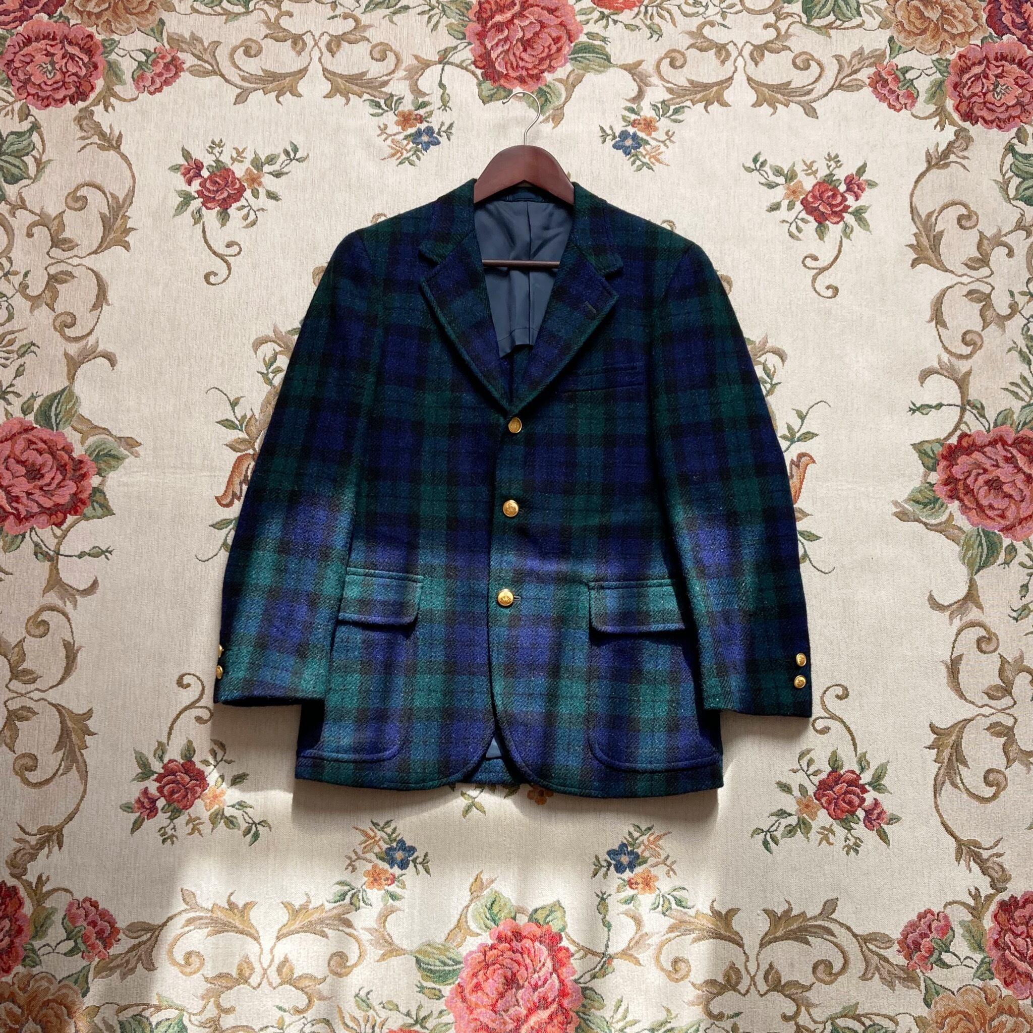 vintage green check jacket
