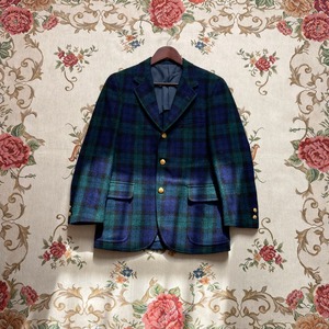 vintage green check jacket