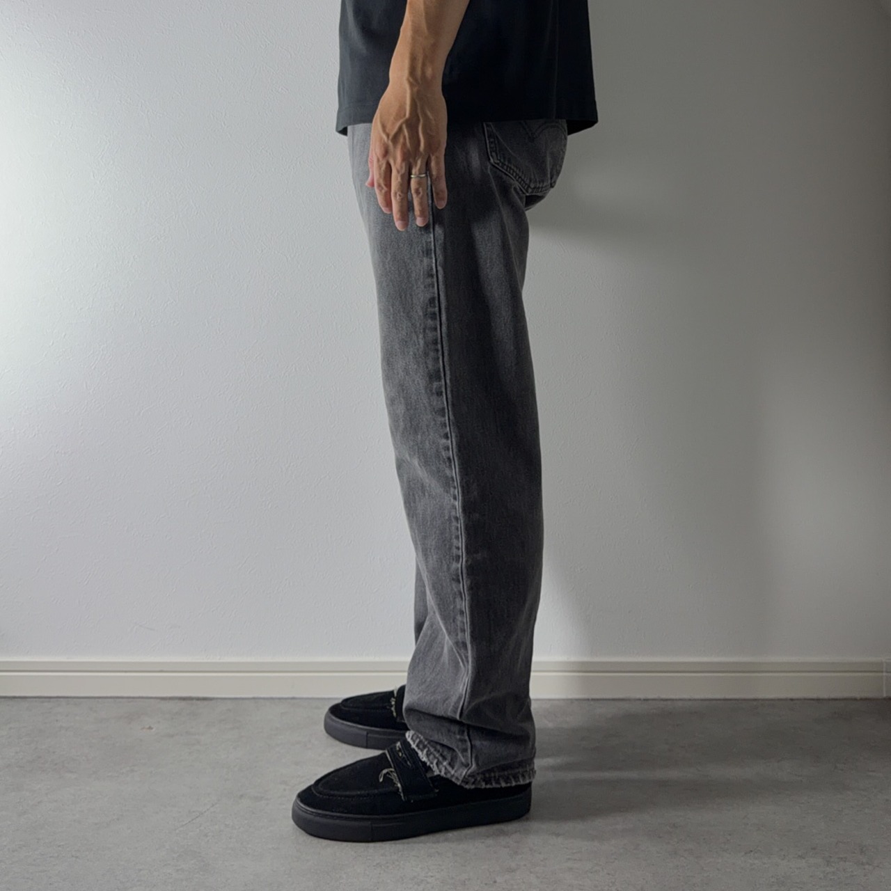 90s Levi's 505 black denim pants "made in USA" [W37L29相当] 古着 - 19