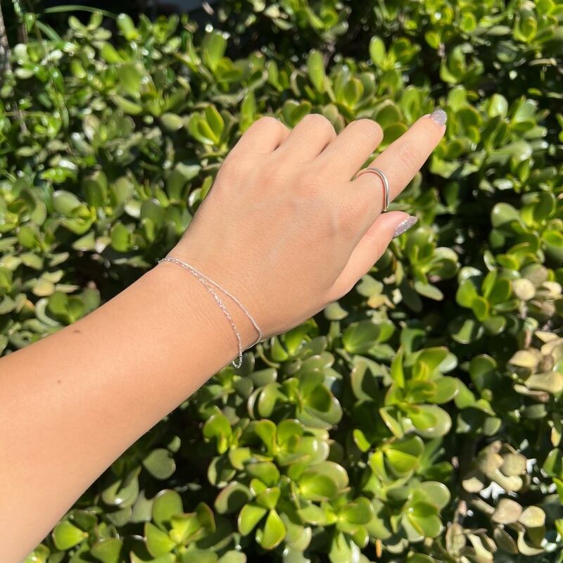 ブレスレット ダブルチェーン キヘイ アンド フィガロチェーン