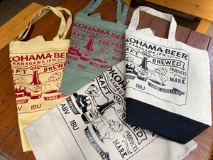 YbeeeラベルトートBAG【ナチュラル ×ブラック】