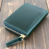 レーデルオガワ コードバン ミドルウォレット グリーン