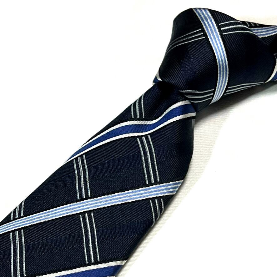 バーニーズ ニューヨーク BARNEYS NEW YORK 良品 微光沢 ネクタイ 斜め