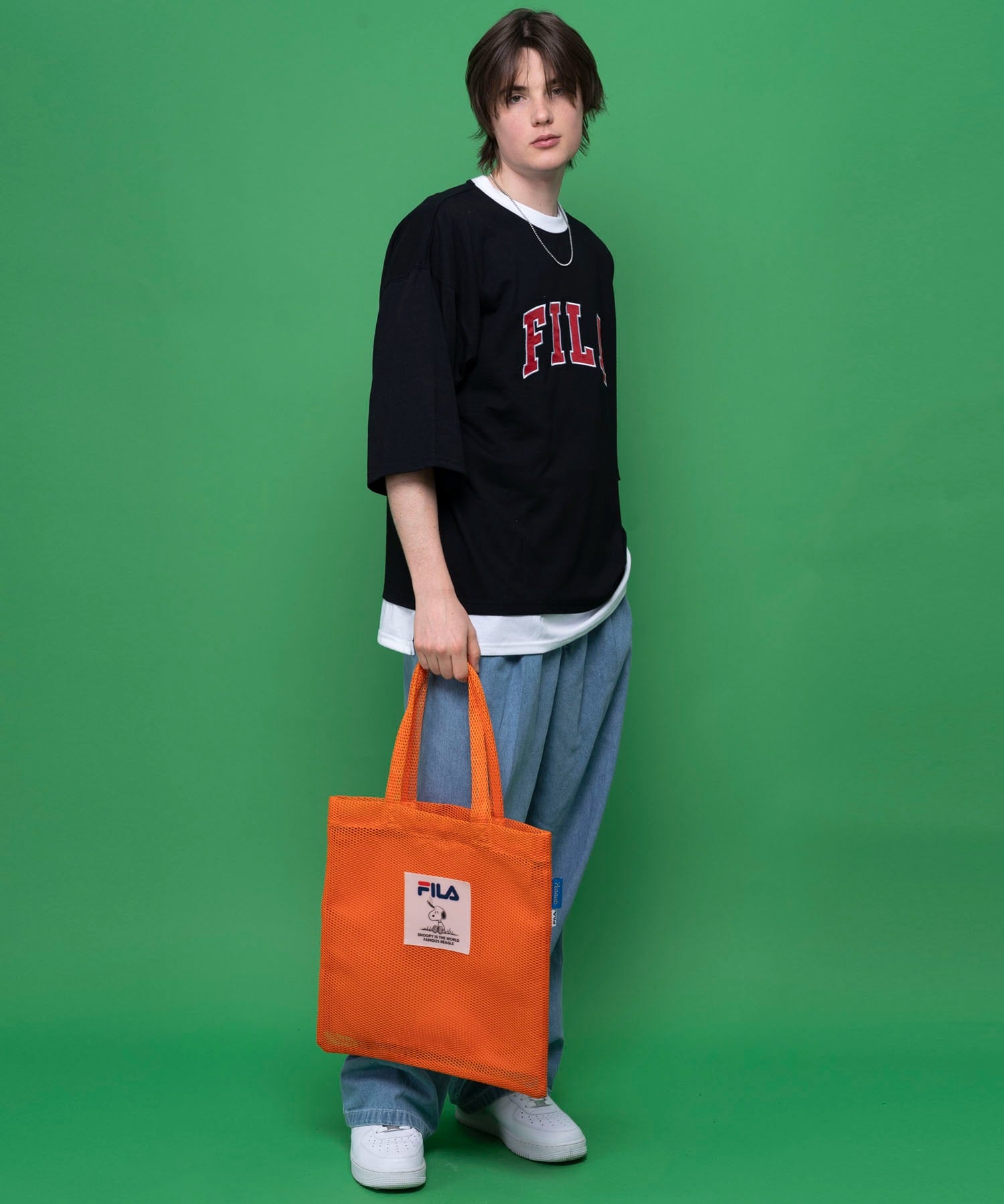 スヌーピー　FILA コラボ　バッグ ユニセックス向けのブランドをメインにした、カジュアルな洋服や服飾